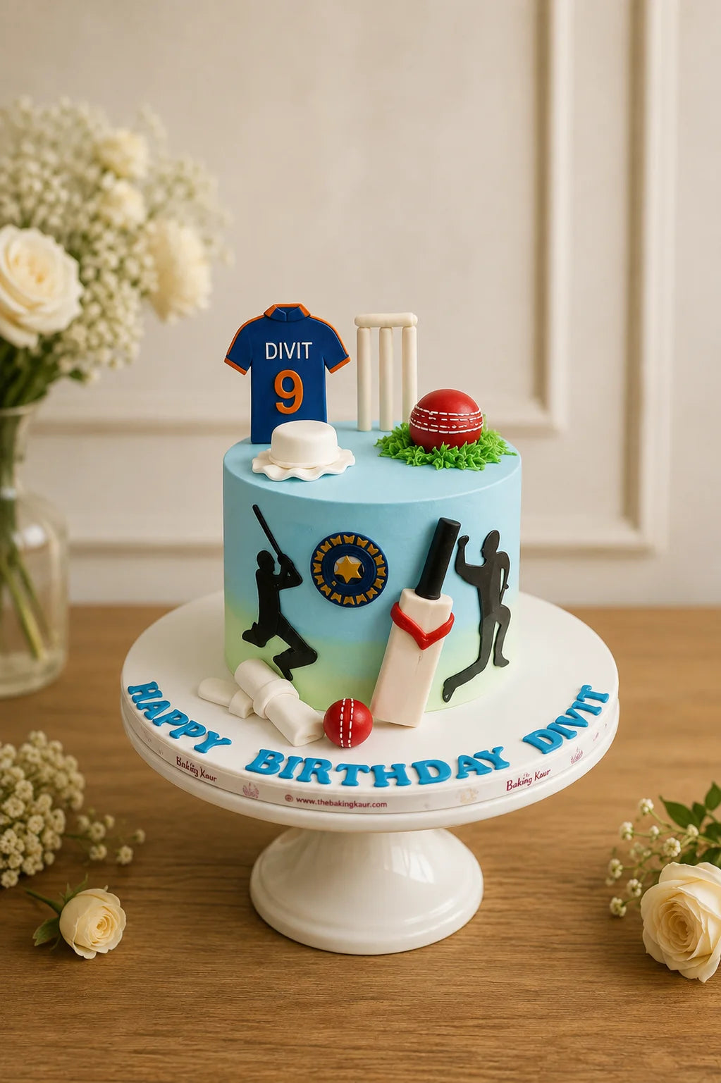 Handcrafted Happy Birthday Divit Pastel Mix Birthday Cake baked fresh by The Baking Kaur, Thapar Nagar, Meerut