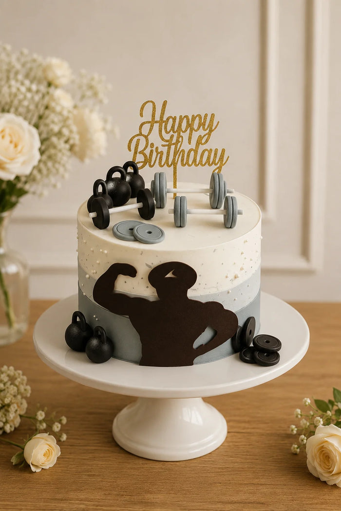 Gym and fitness bodybuilding Birthday Cake in Meerut
