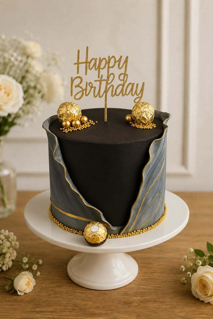 Ferrero Rocher & Luxury Abstract Birthday Cake