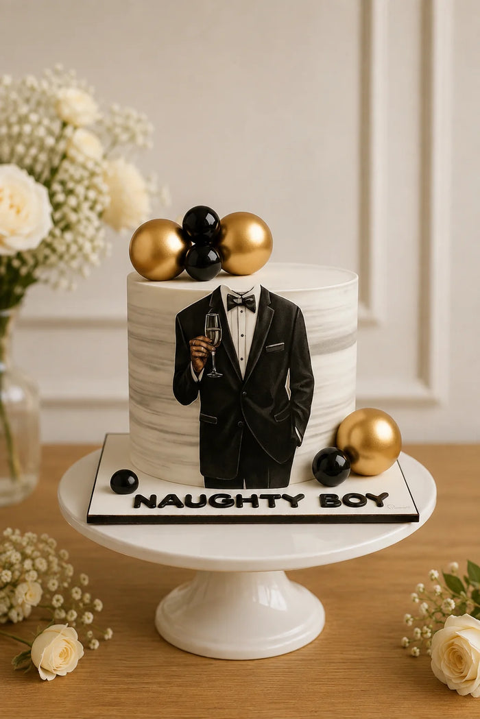 Tuxedo Gentleman Celebration Cake