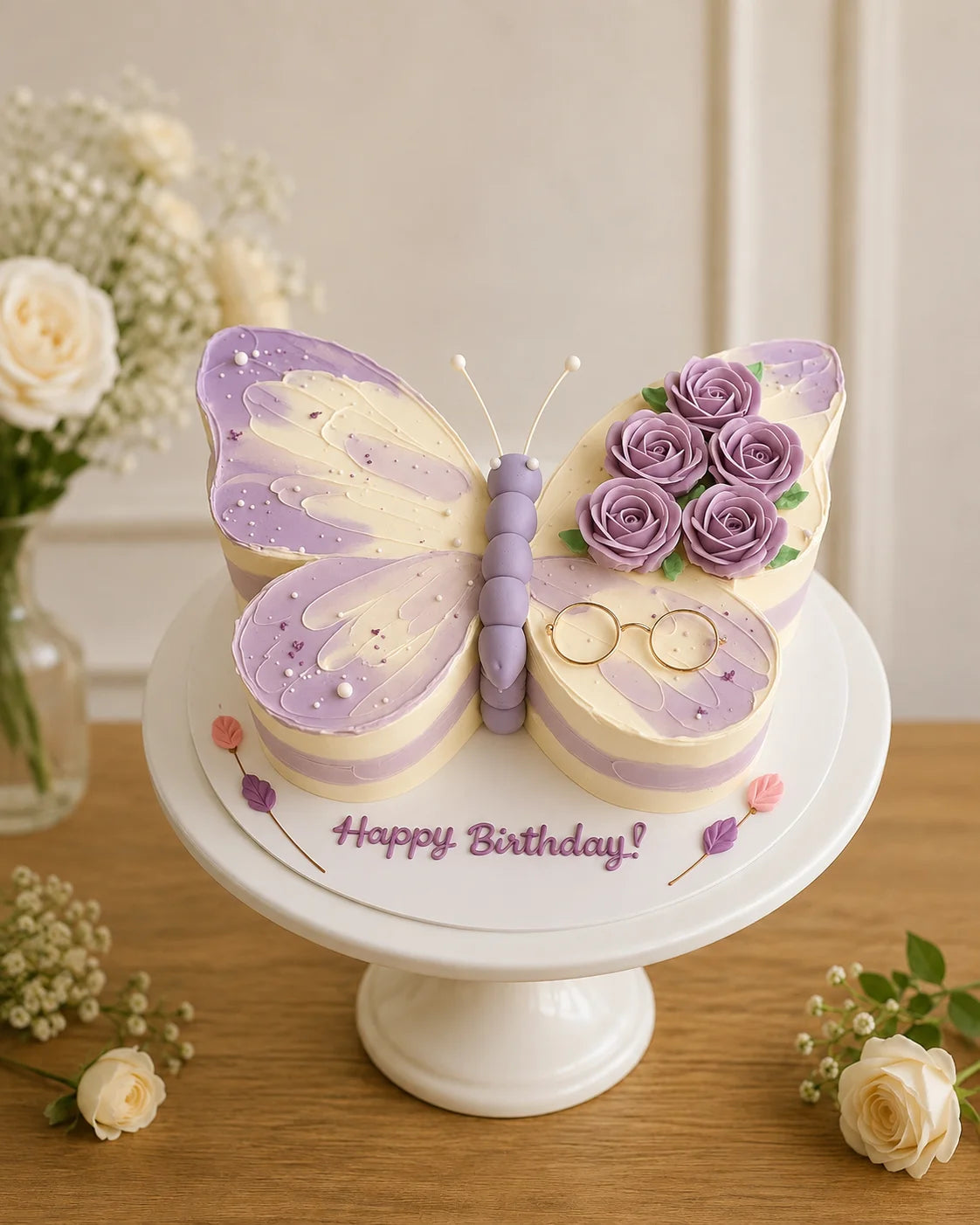 Handcrafted Happy Birthday! Peach Birthday Cake #6 baked fresh by The Baking Kaur, Thapar Nagar, Meerut