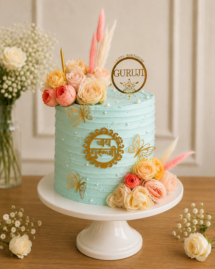 Butterfly Garden Theme Cake