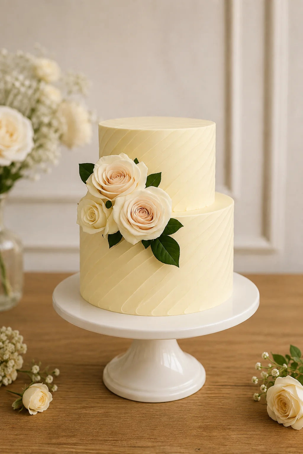 Handcrafted Peach Luxury Wedding Cake #7 baked fresh by The Baking Kaur, Thapar Nagar, Meerut