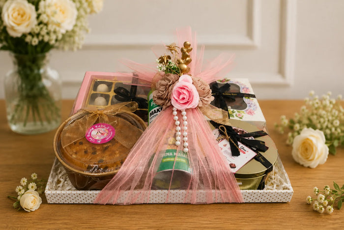 Blush Floral & Gourmet Indulgence Hamper
