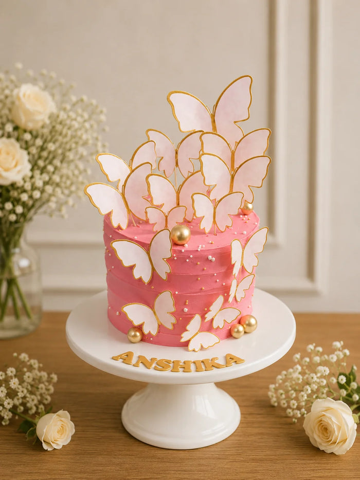 Butterfly Garden Theme Cake
