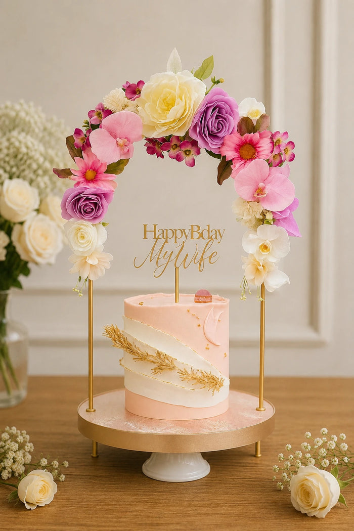 Floral Arch Celebration Cake
