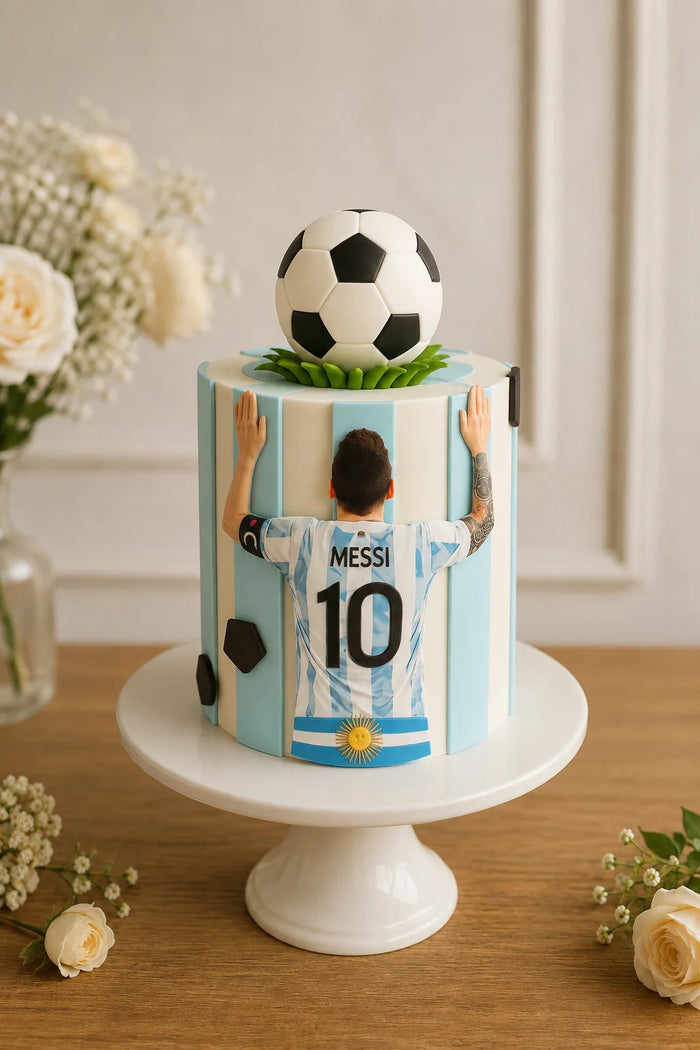 Lionel Messi Argentina Football Theme Cake