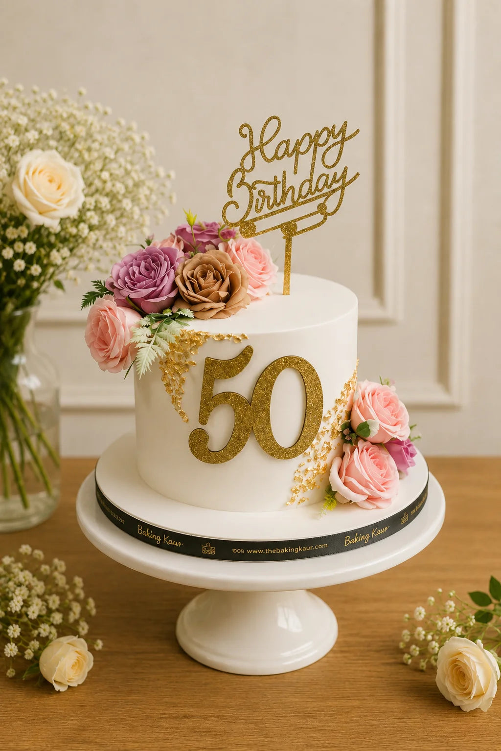 Handcrafted Pastel Mix Floral Other Cake #22 baked fresh by The Baking Kaur, Thapar Nagar, Meerut