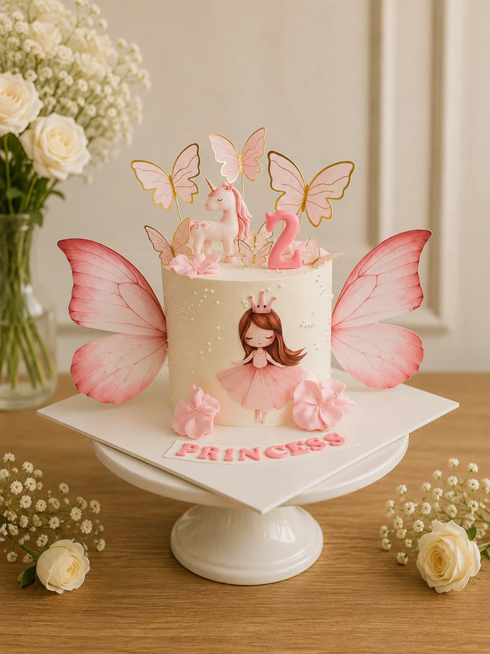 Butterfly Garden Theme Cake