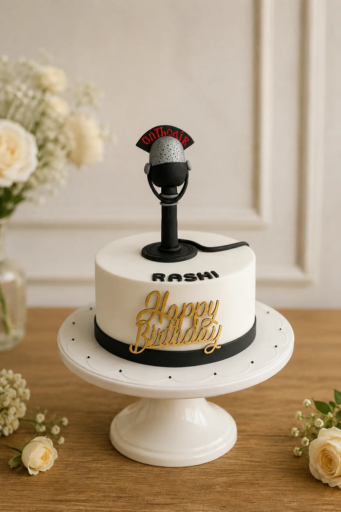 Bespoke Ivory Designer Birthday Cake