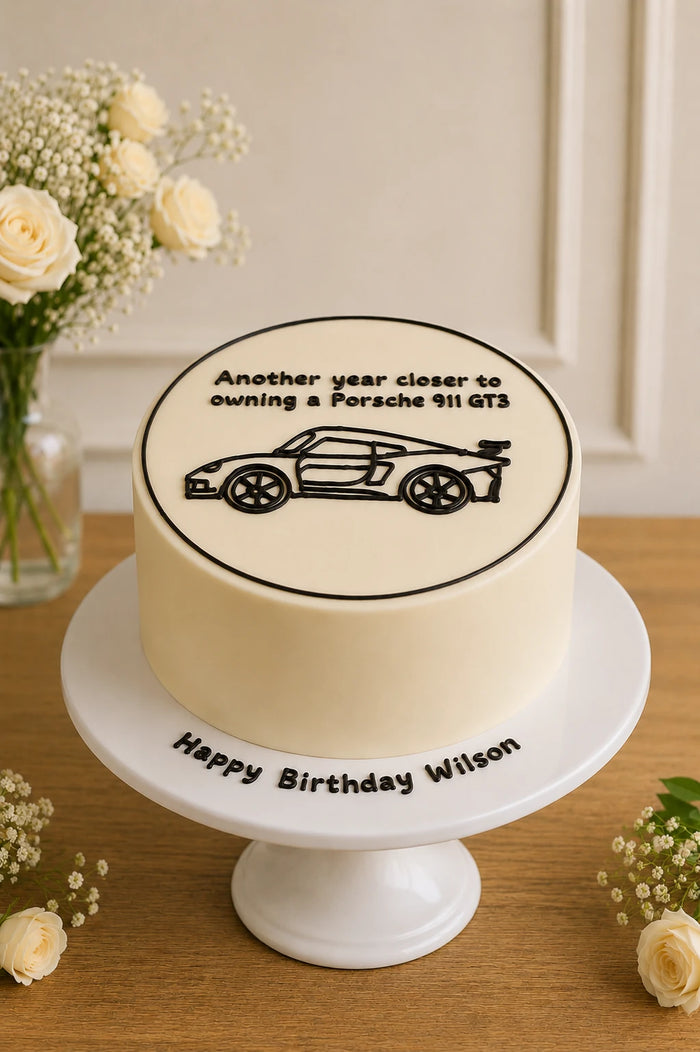 Porsche 911 Gt3 Theme Cake