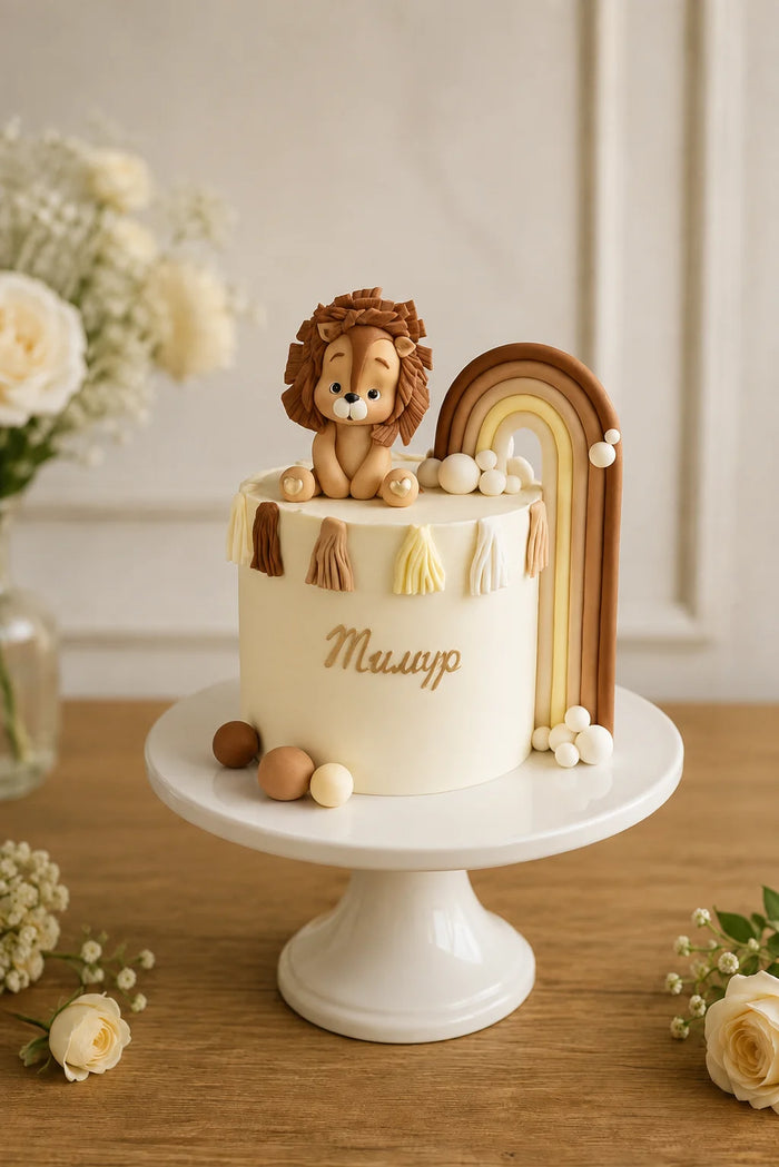 Safari Animals Theme Cake