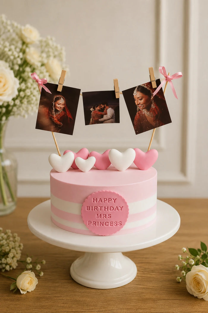 Personalized Photo Collage Cake