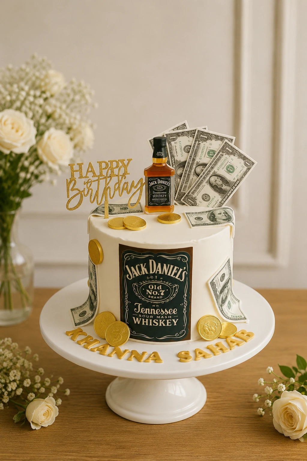 Handcrafted Happy Bikin Jack Wedding Cake baked fresh by The Baking Kaur, Thapar Nagar, Meerut