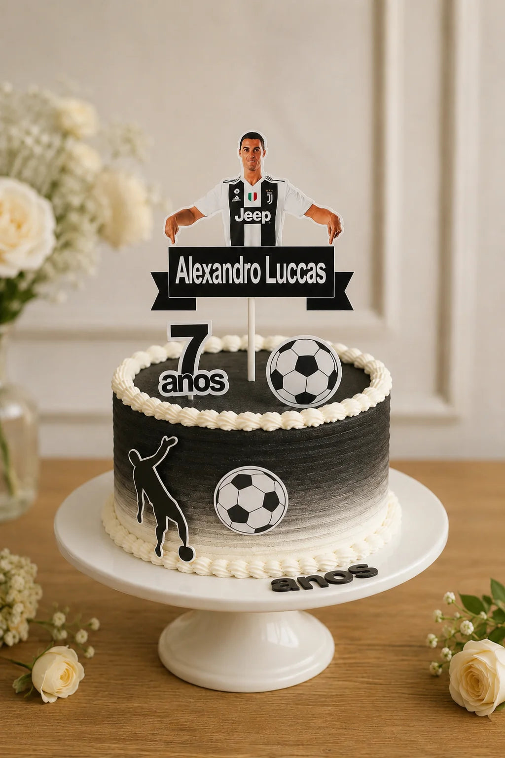 Handcrafted Alexandro Luccas 7 Anos Pastel Mix Birthday Cake baked fresh by The Baking Kaur, Thapar Nagar, Meerut