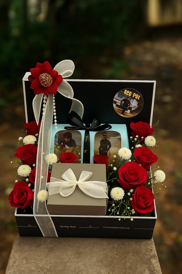 First Birthday Cake Flowers & Balloons Hamper