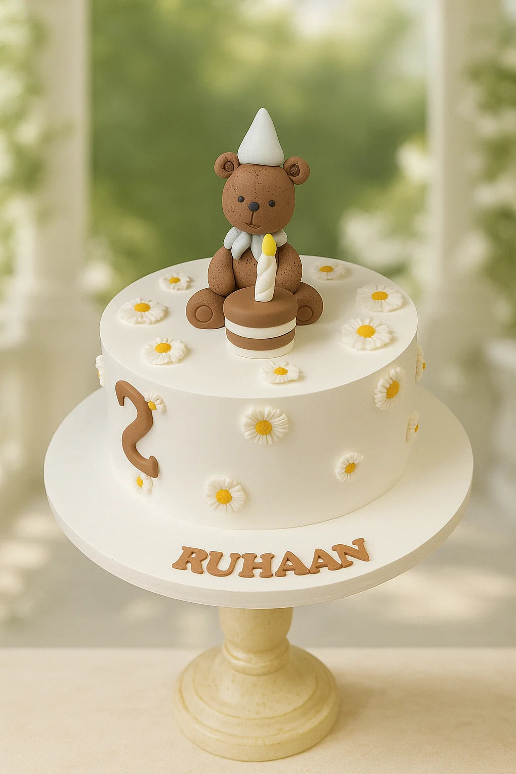 Floral Garden Girl Baby Cake