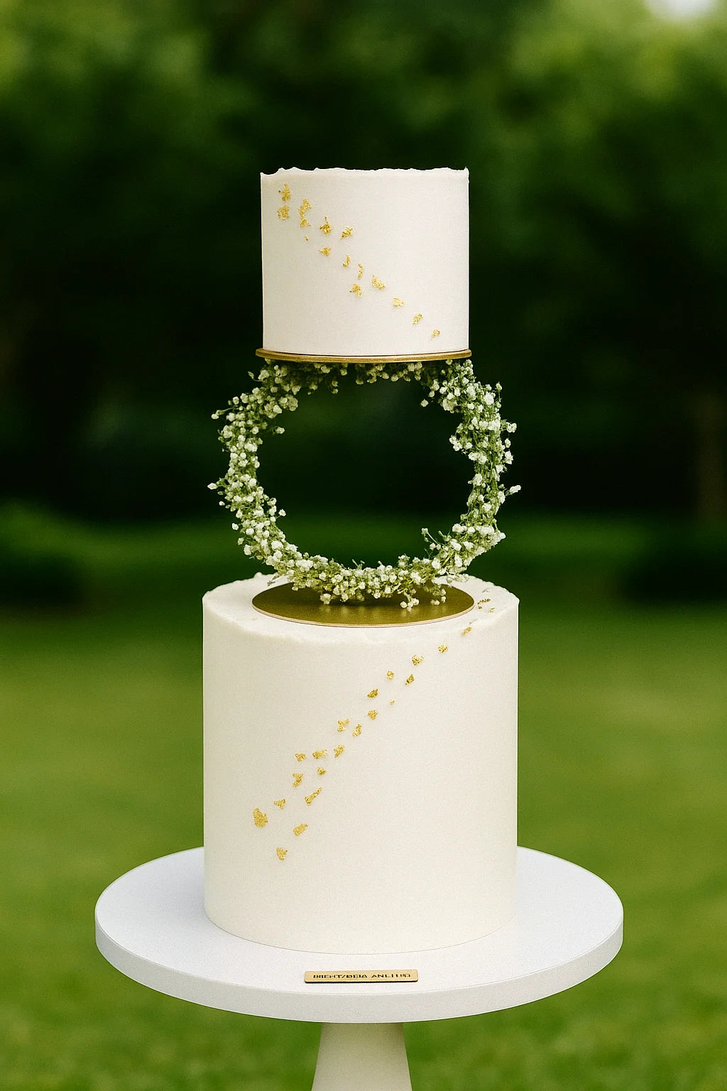Glittering Wedding Cake two tier wedding cake in Meerut by The Baking Kaur — luxury designer finish with elegant details and premium embellishments. Perfect for weddings, engagements, and anniversary celebrations.