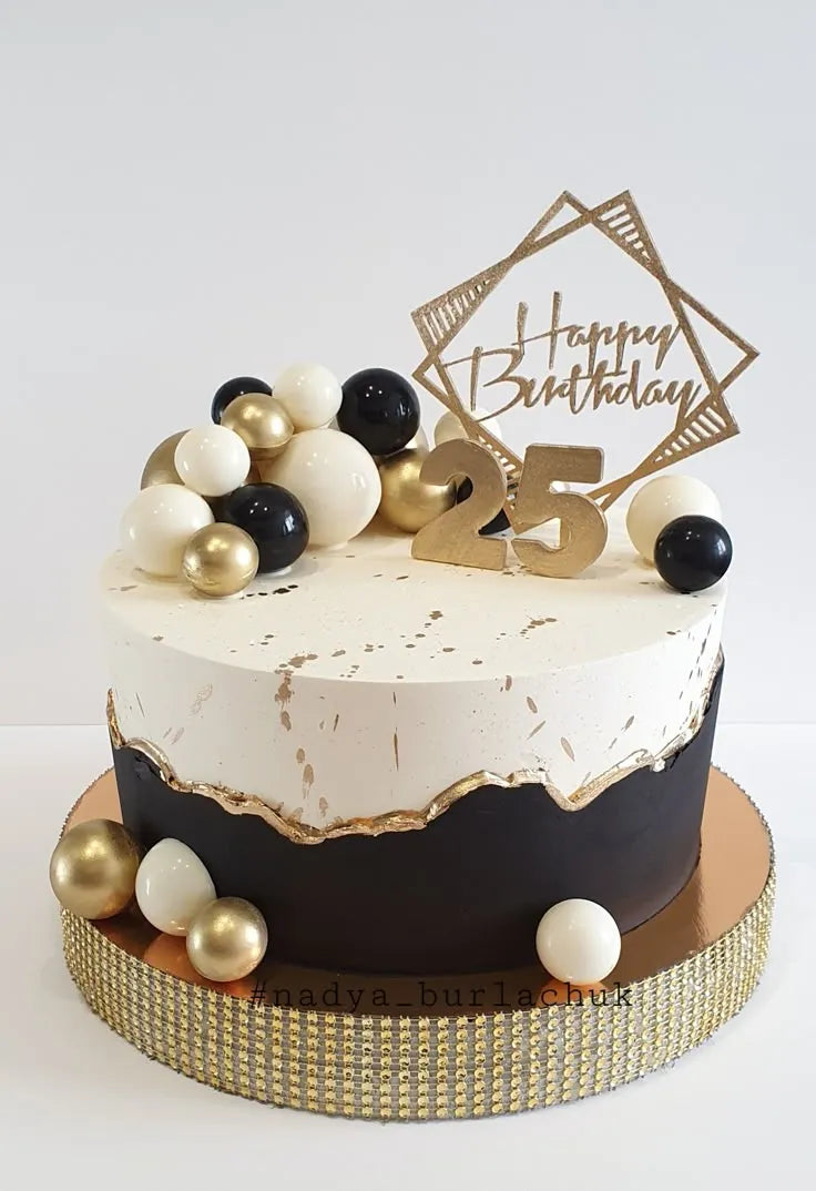 Golden Aura Birthday Cake