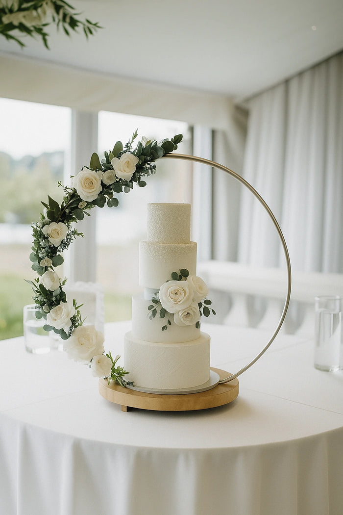 Golden Crown Wedding Cake
