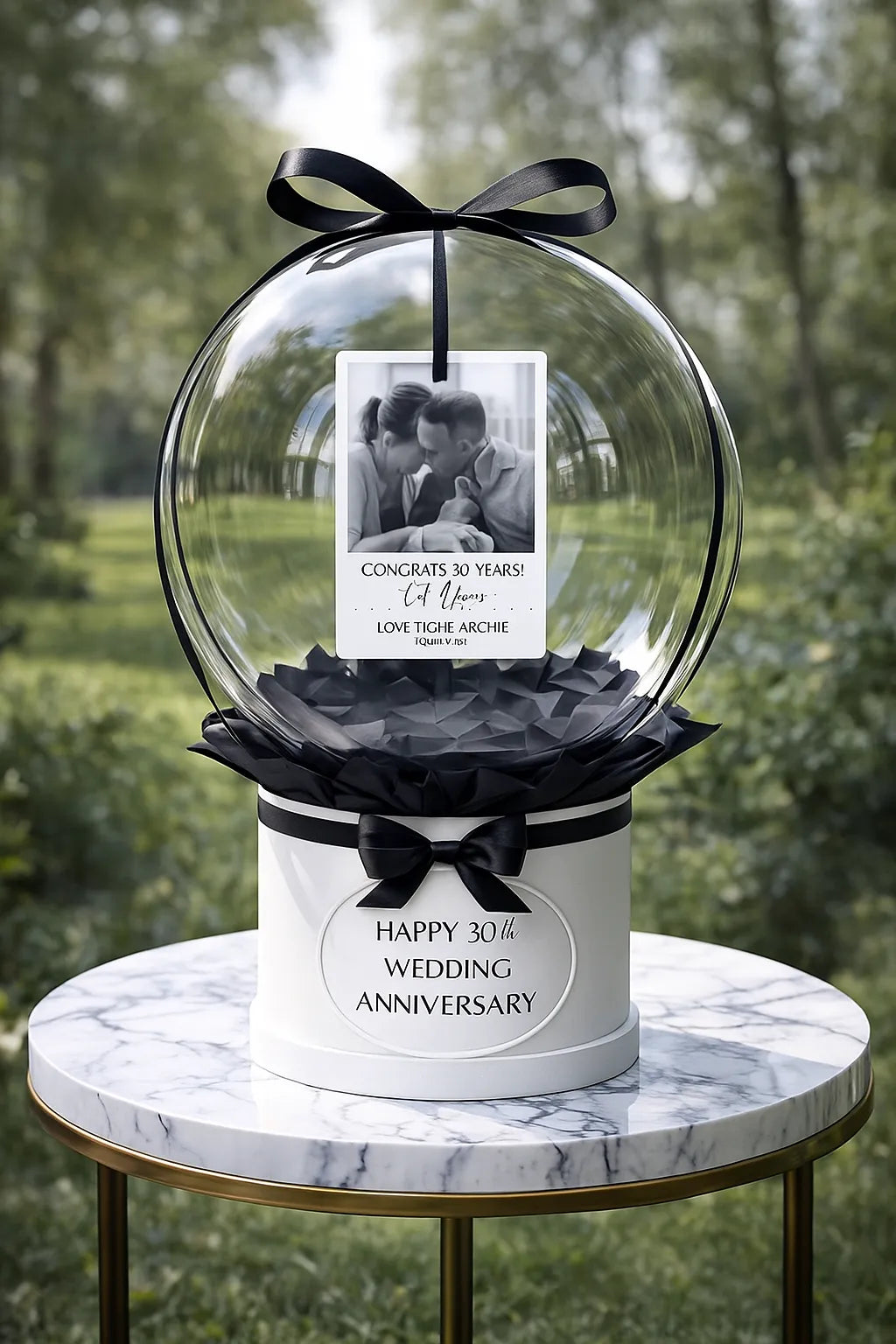 Golden Years Anniversary Cake Flower Balloon Set