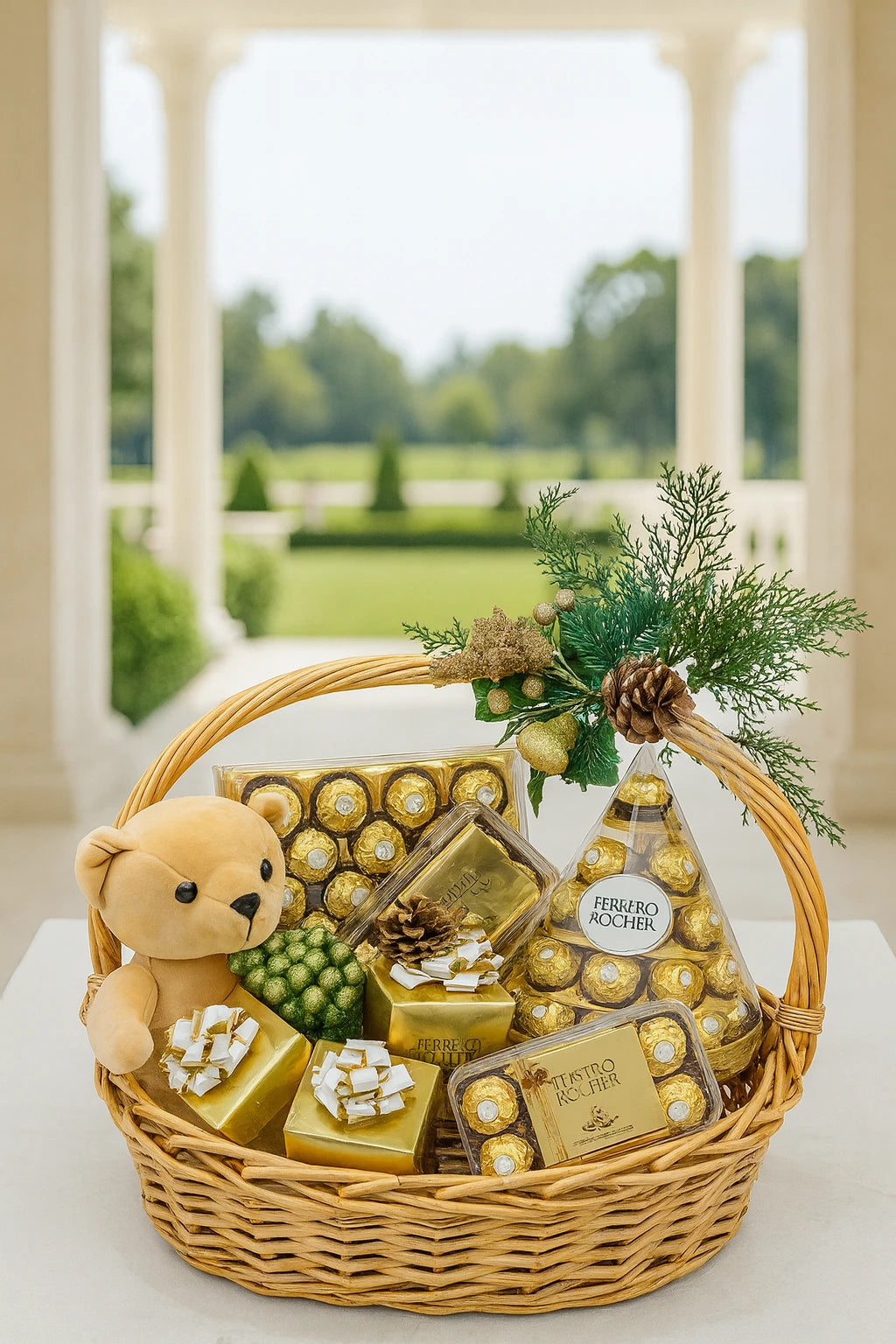 Good Vibes Cake Flowers & Balloon Combo Box