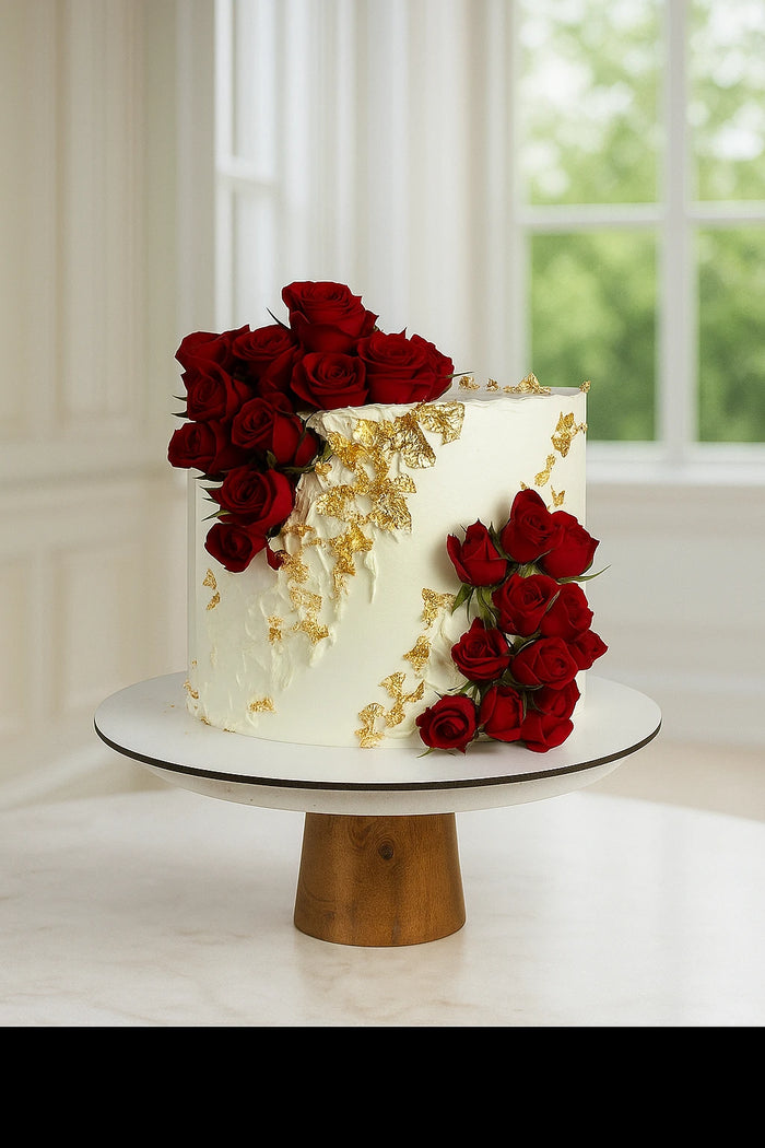 Grand Anniversary Heart Cake