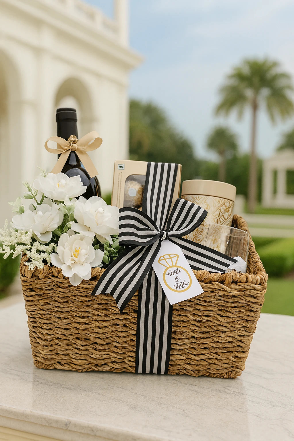 Happy Birthday Cake & Balloon Flower Combo Box