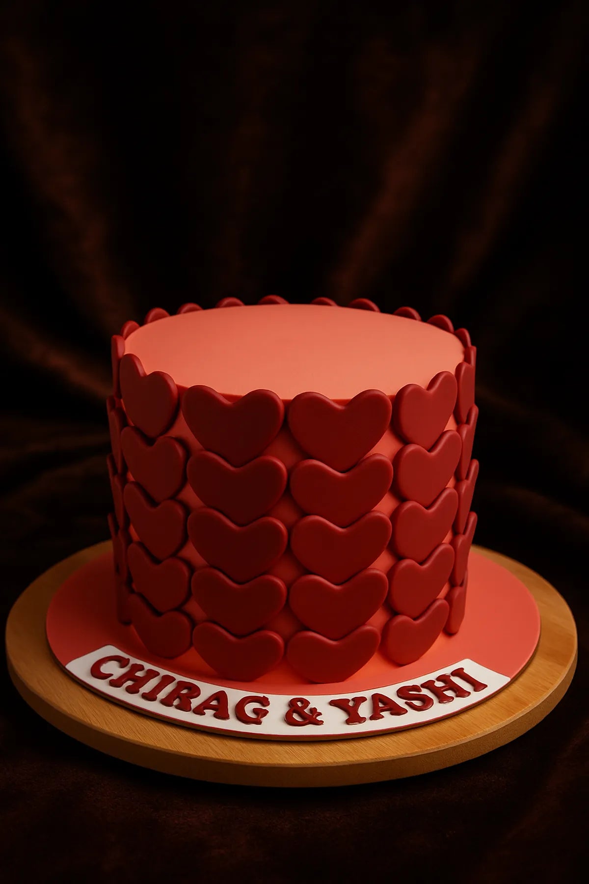 Heart Love You Birthday Cake in Meerut-The Baking Kaur