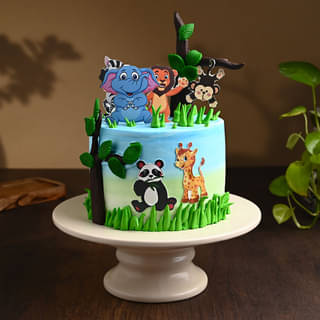 Jungle Paradise Theme Cake