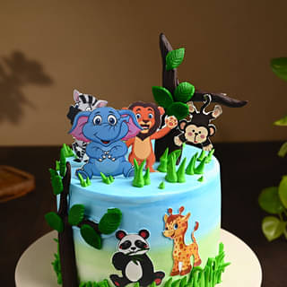 Jungle Paradise Theme Cake