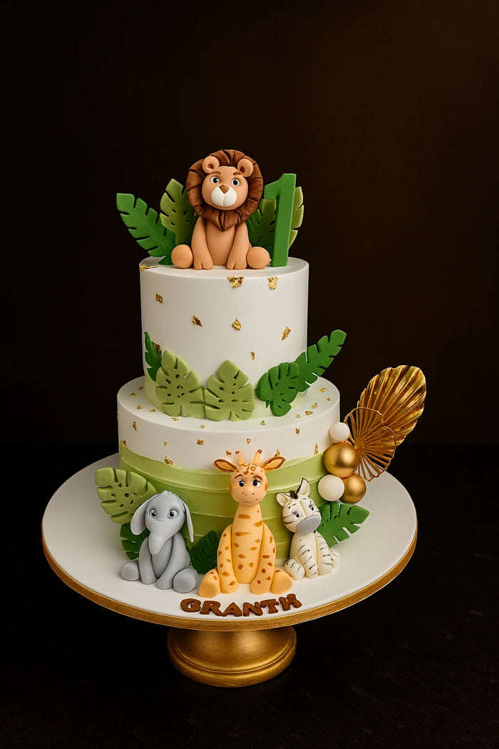 Jungle Safari Kids Birthday Cake