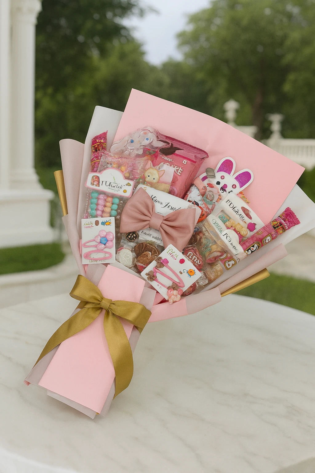 Just Because Cake Flowers Balloon Gift Box