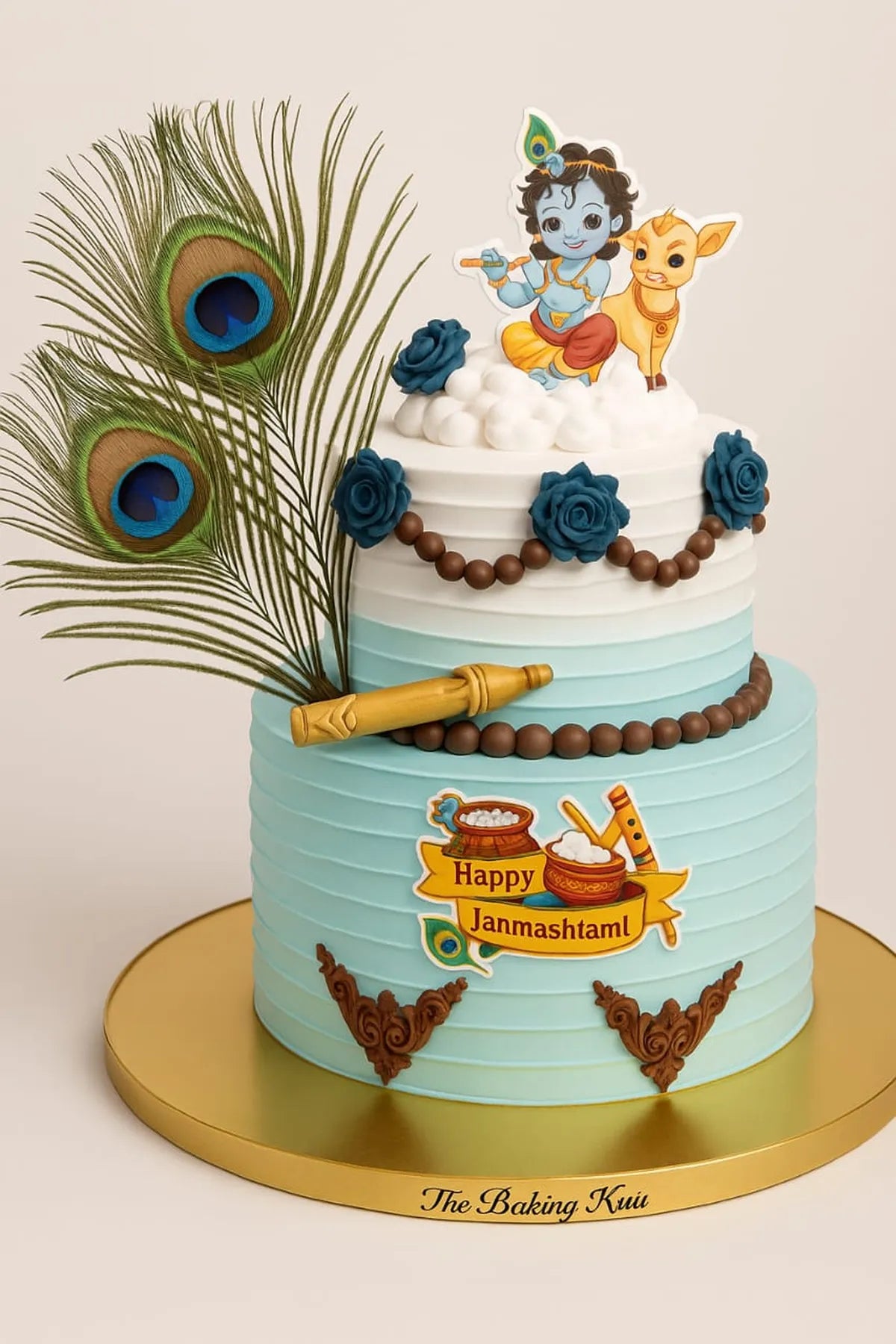 Krishna Janmashtami Theme Cake in Meerut-The Baking Kaur