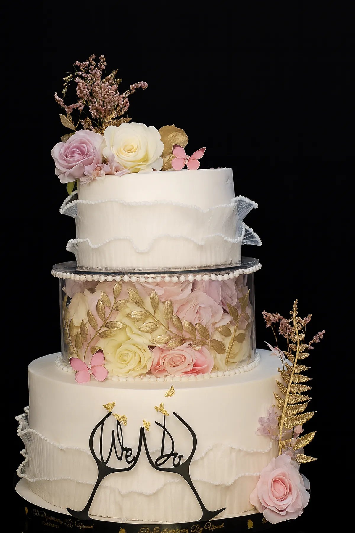 Luxury Anniversary Rokafied Wedding Cake in Meerut-The Baking Kaur