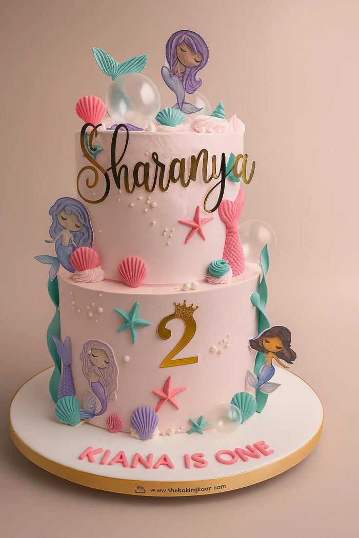 Luxury Mermaid Two-Tier Designer Cake
