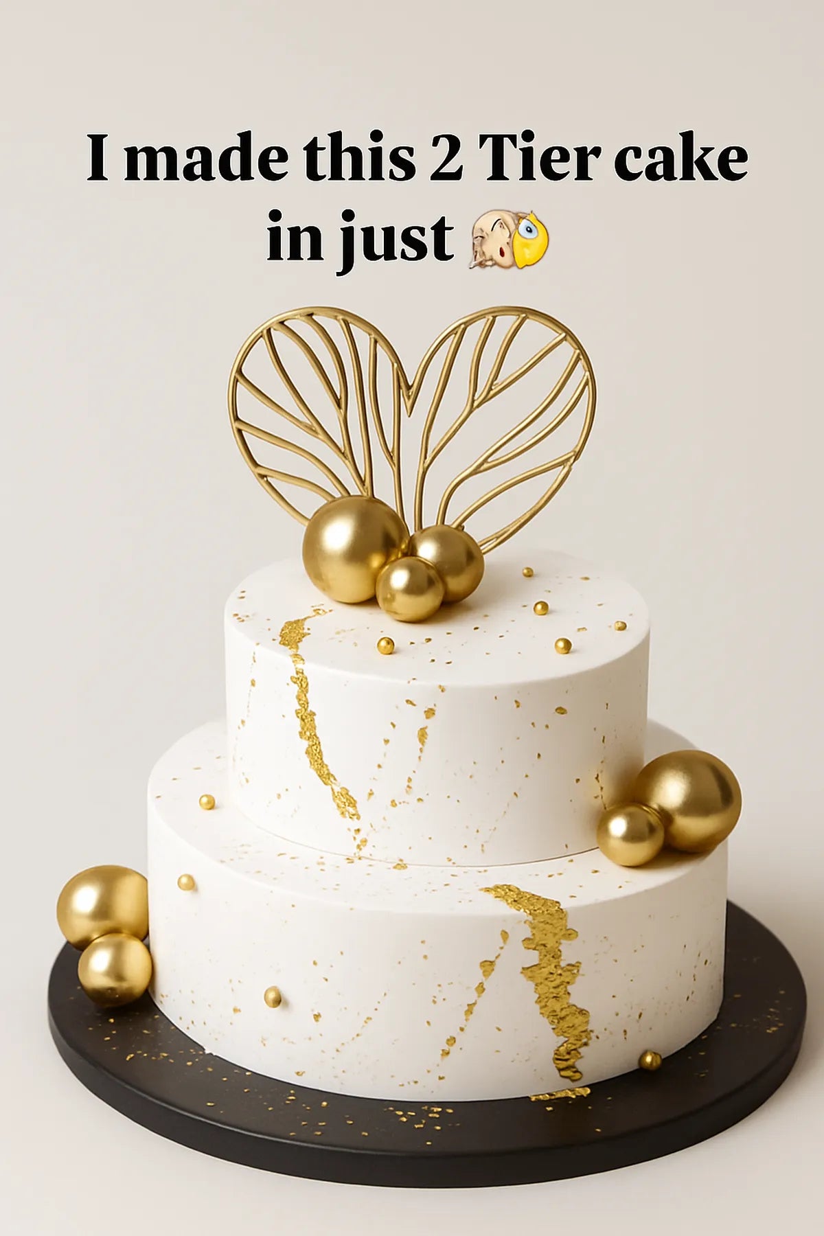 Luxury Two Tier Anniversary Cake in Meerut-The Baking Kaur