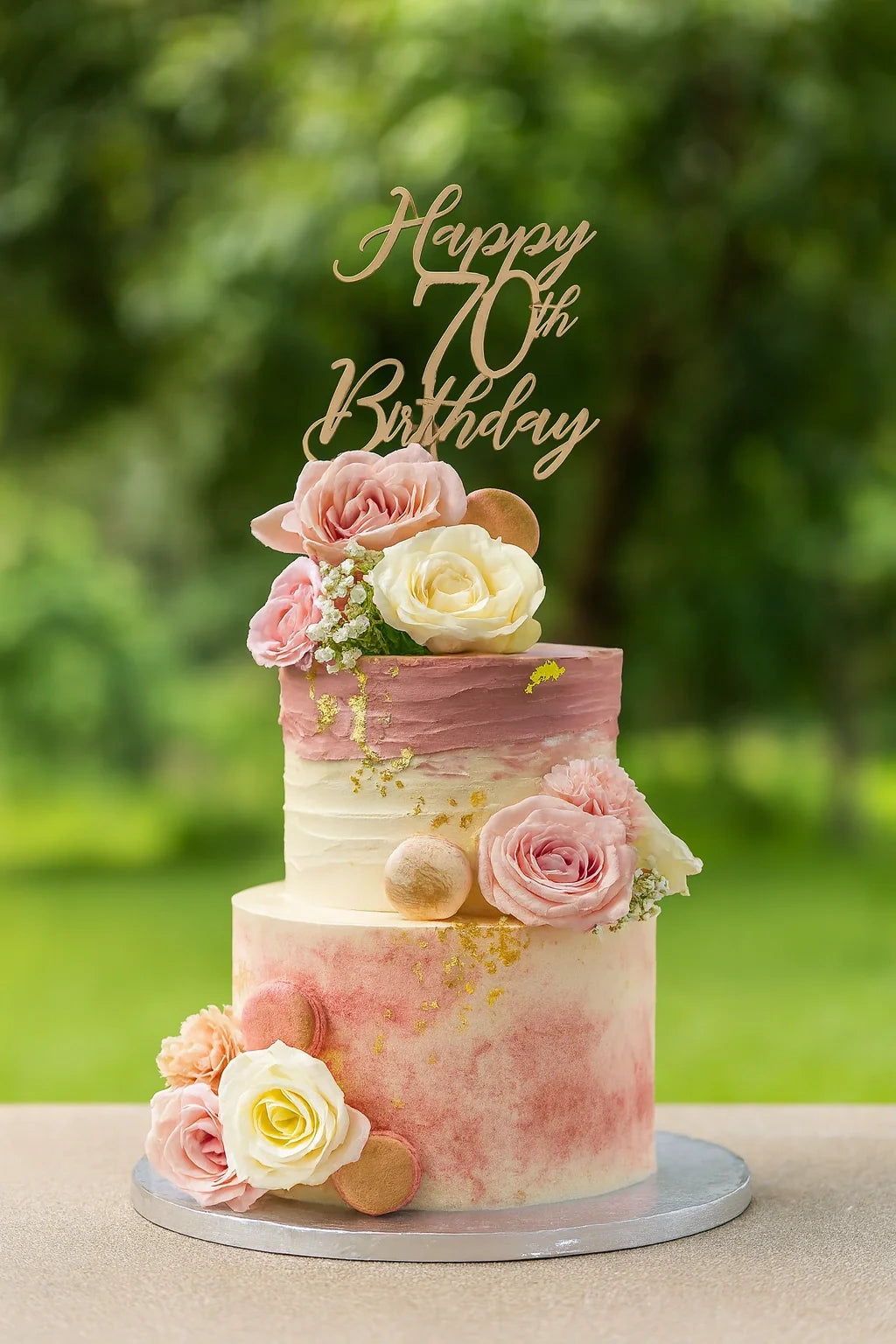 Majestic Wedding Cake two tier wedding cake in Meerut by The Baking Kaur — grand multi-tiered design with regal accents perfect for large celebrations. Perfect for weddings, engagements, and anniversary celebrations.