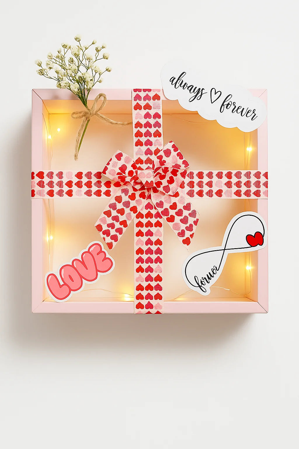 Mini Romantic Cake & Roses Balloon Hamper