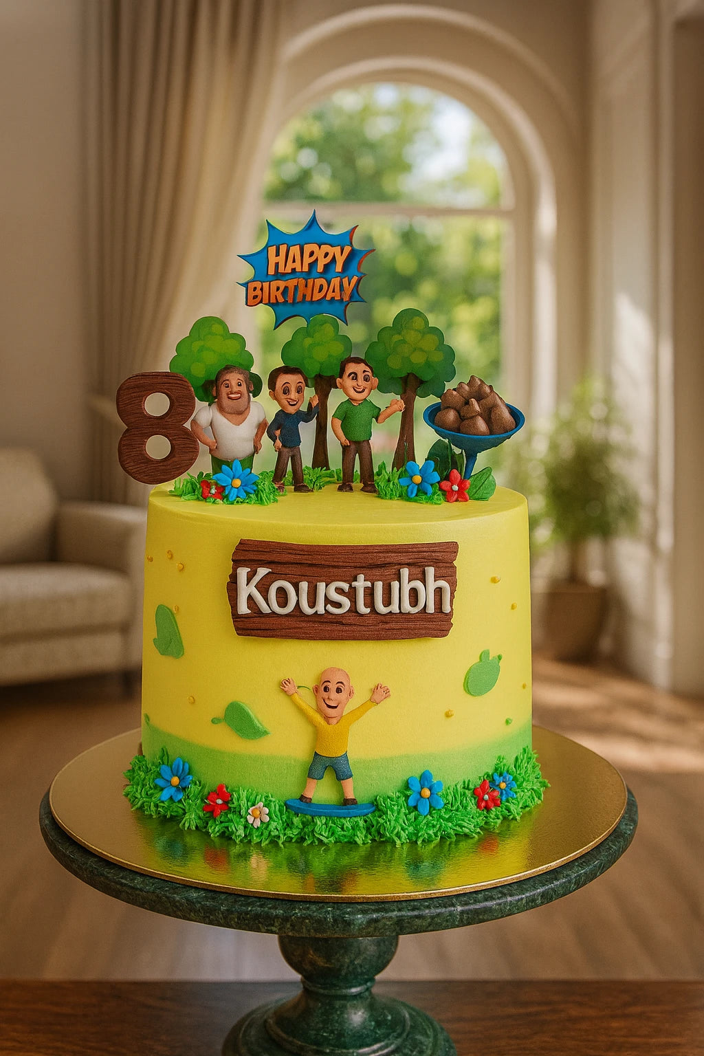 Motu Patlu Cake for Girls | The Baking Kaur