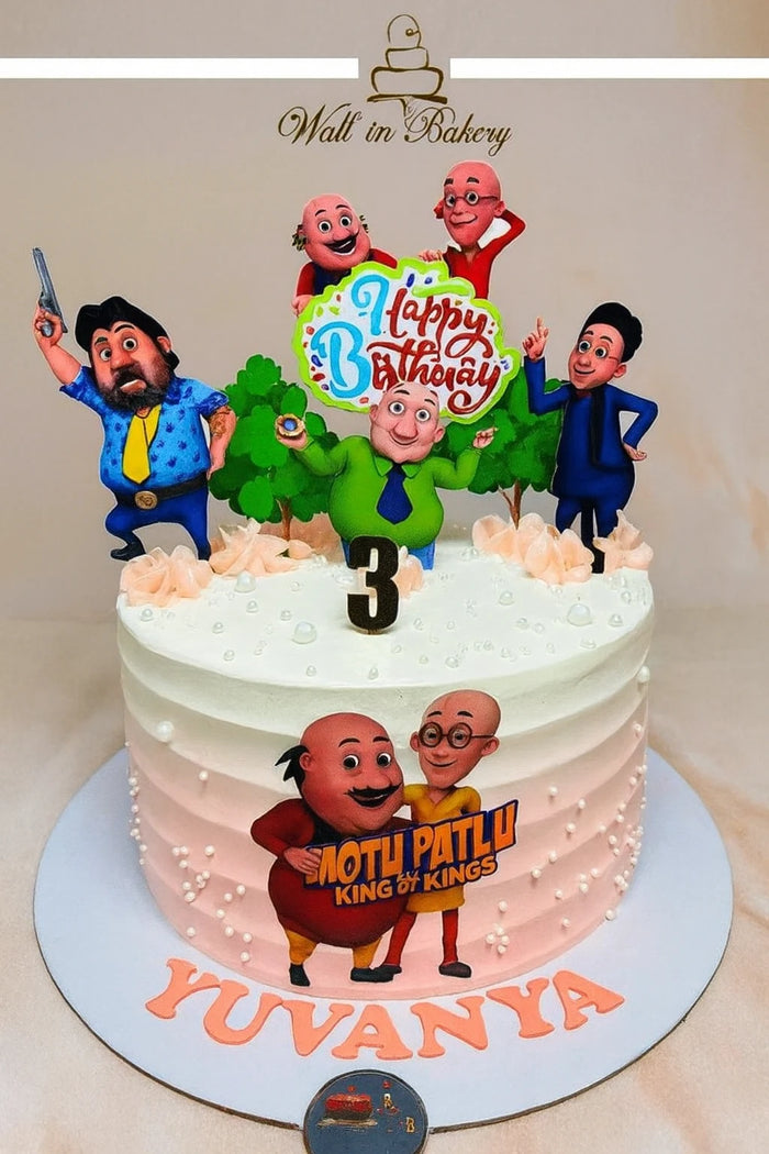 Motu Patlu Character Cake