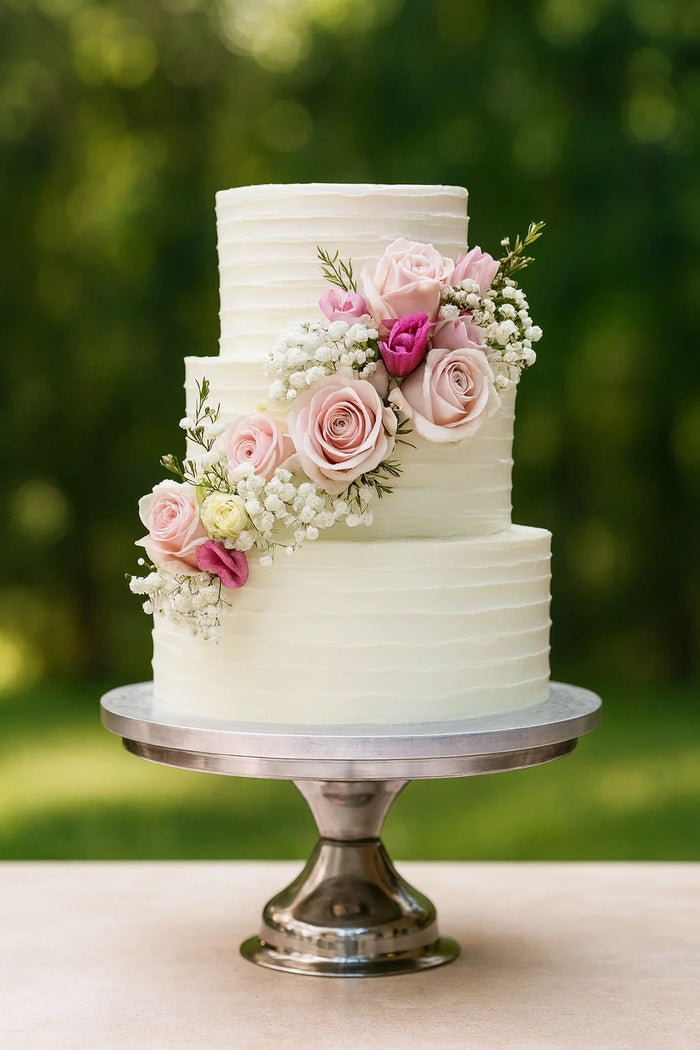 Natural Bloom Wedding Cake