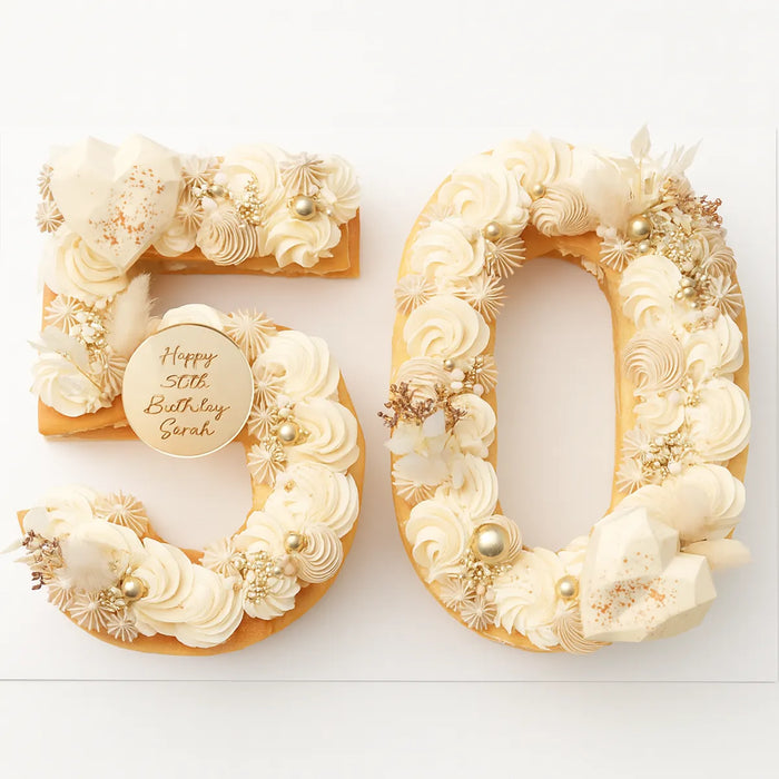 Number-Shaped Designer Birthday Cake