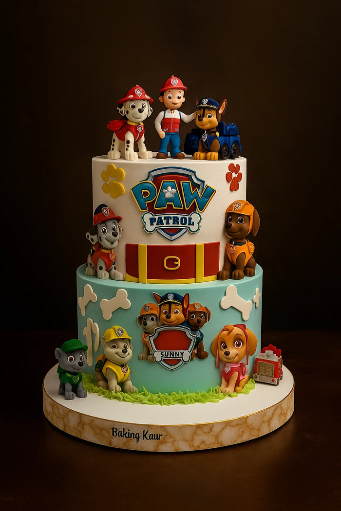 Paw Patrol Theme Birthday Cake
