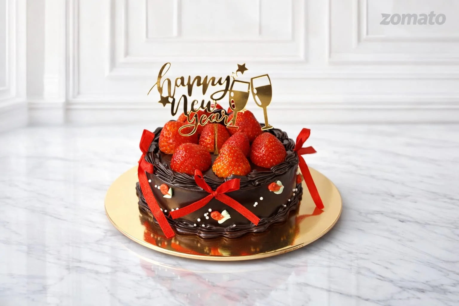 Premium Strawberry Chocolate Truffle Cake