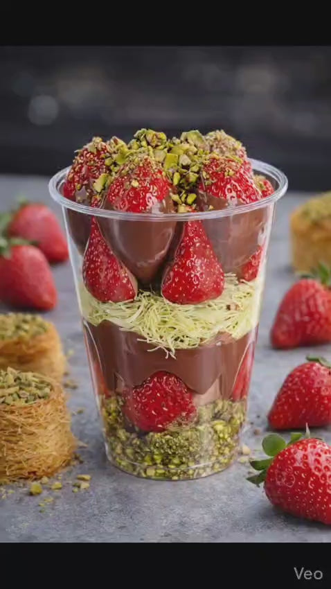 Dubai viral kunafa strawberry dessert by The Baking Kaur in Meerut”