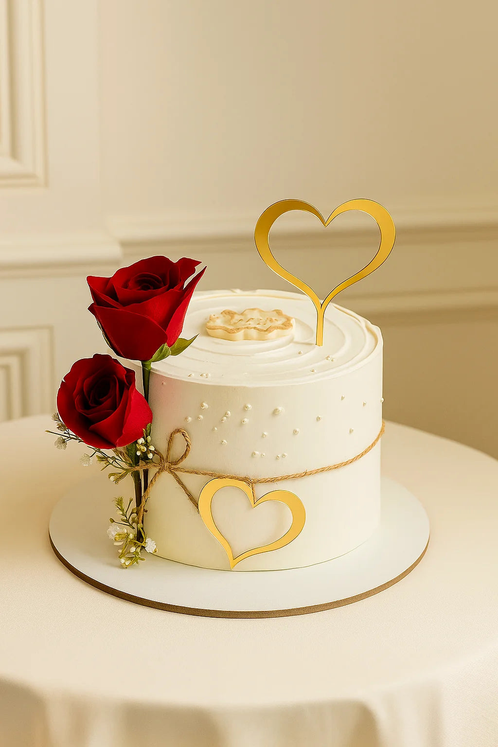 Promise of Forever Anniversary Cake in Meerut-The Baking Kaur