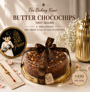 Butter Chocochips Eggless Tea Cake 400–500g Rakhi gift in Meerut - The Baking Kaur