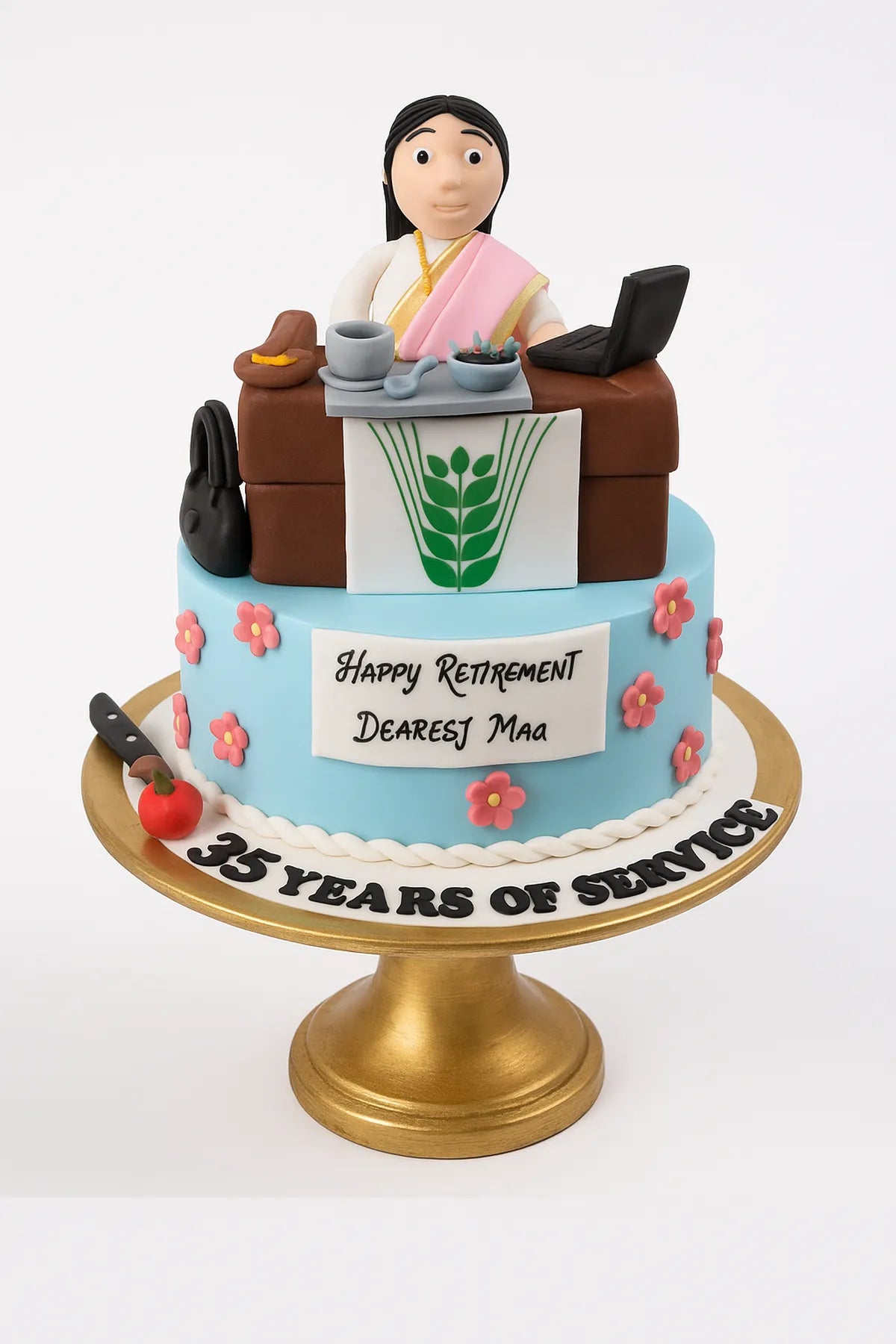 Retirement For Mom Sbi Bank Cake in Meerut-The Baking Kaur