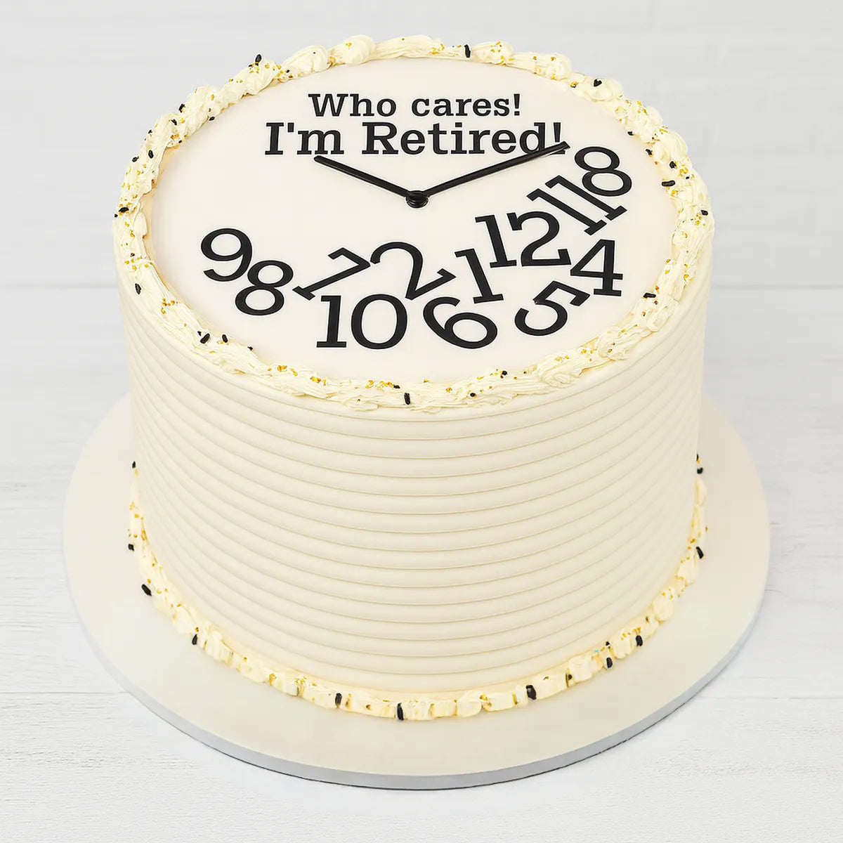 Retirement Cream Celebration Cake in Meerut-The Baking Kaur